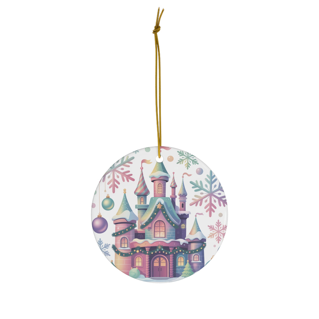 Magical Winter Castle Christmas Ornament