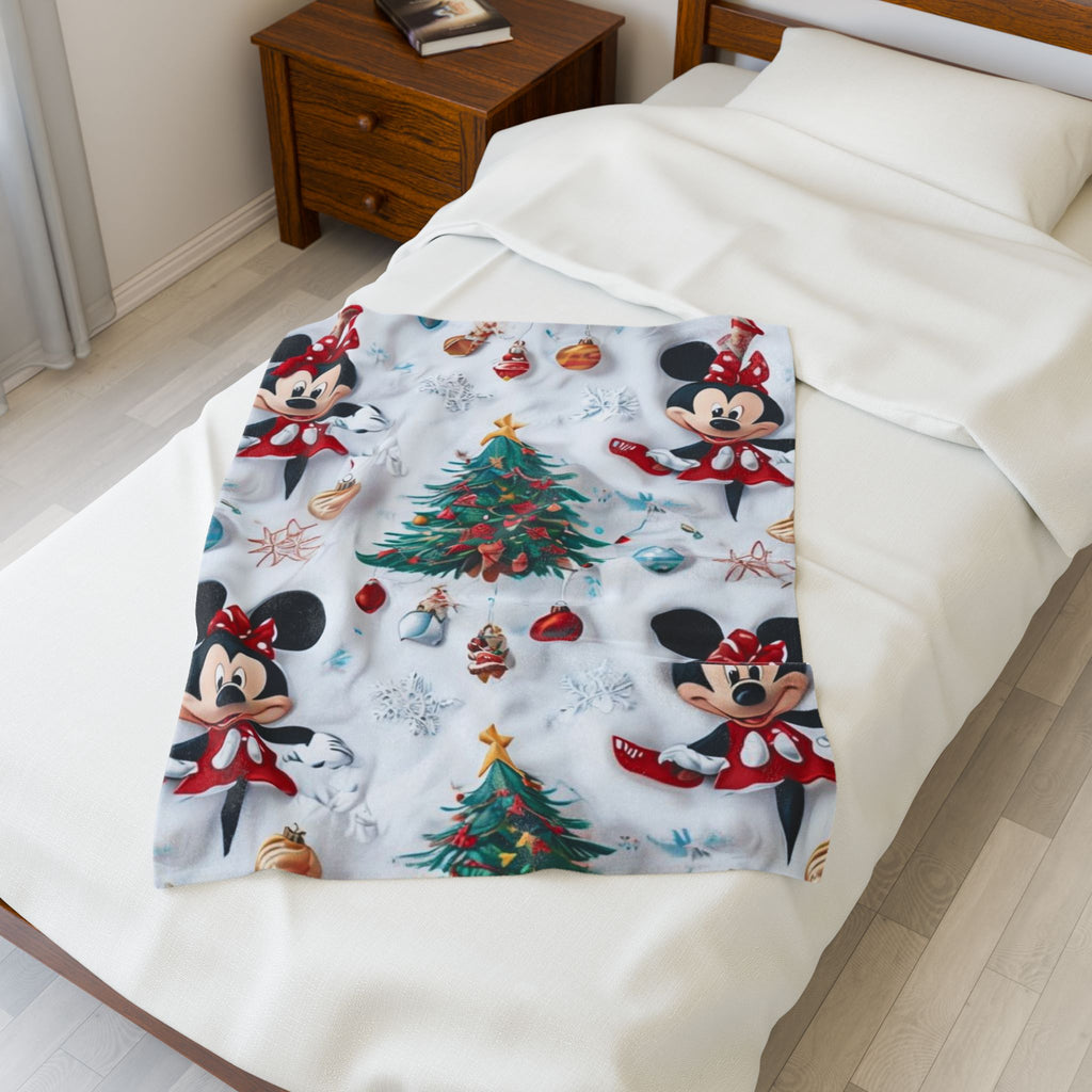 Minnie Mouse Christmas Holiday Blanket
