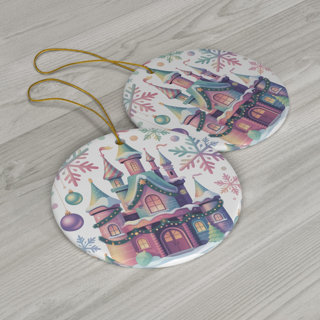 Magical Winter Castle Christmas Ornament