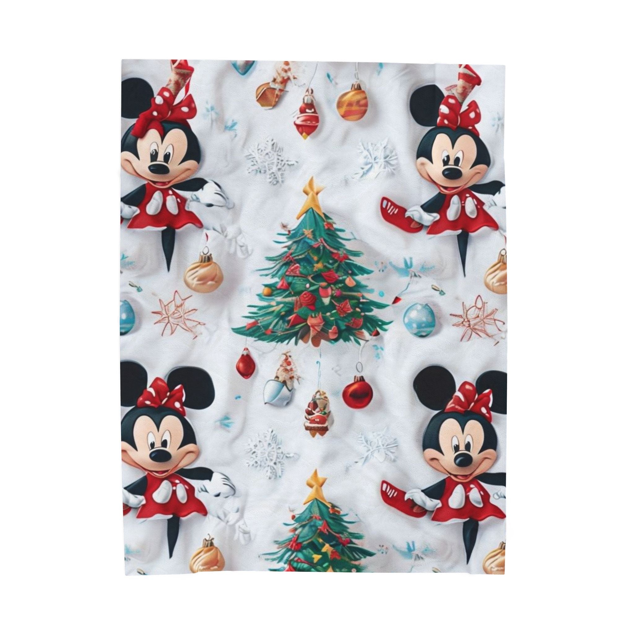 Minnie Mouse Christmas Holiday Blanket