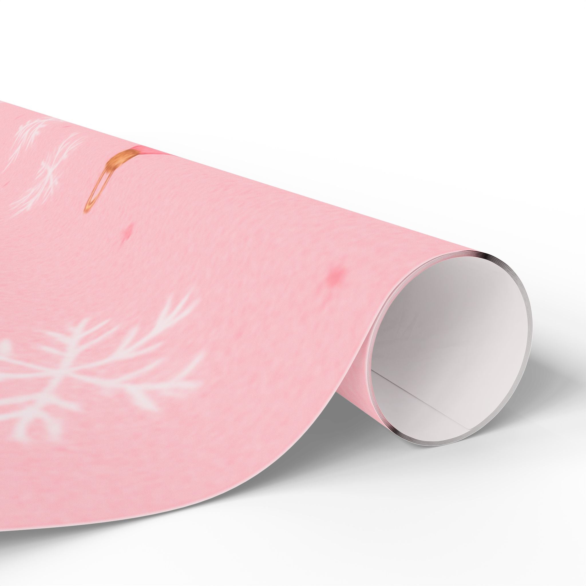 Pink Christmas Wrapping Paper – Cute Pink Trees & Ornaments Holiday Gift Wrap