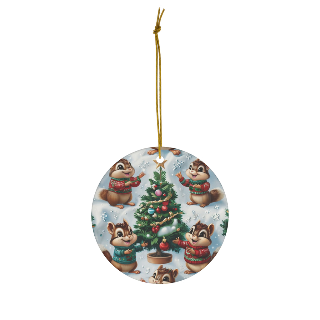 Woodland Chipmunk Christmas Tree Ornament