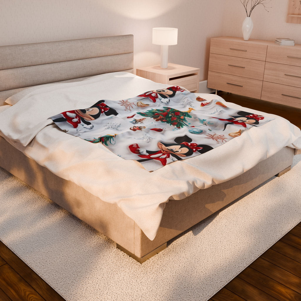 Minnie Mouse Christmas Holiday Blanket